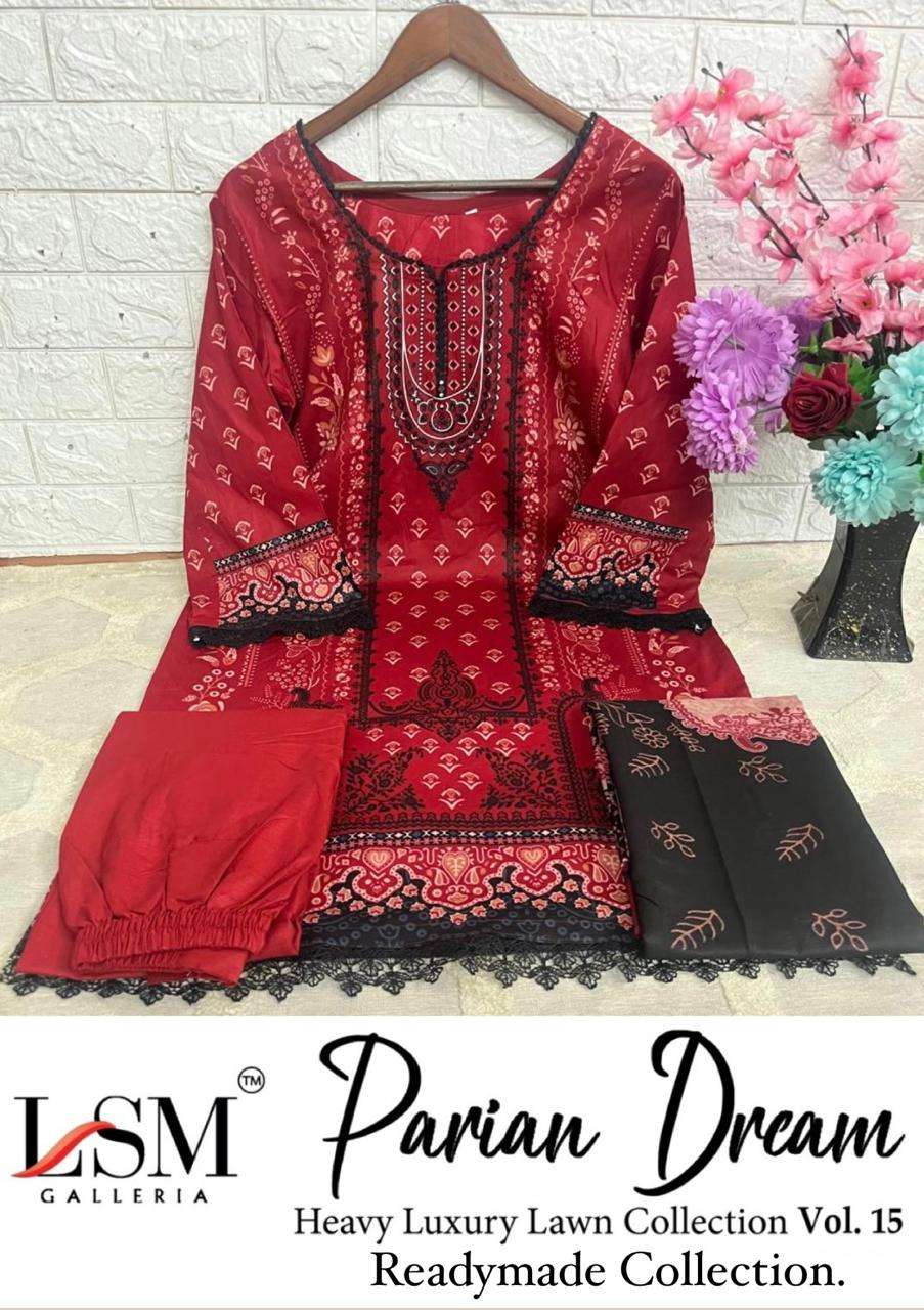 PARIAN DREAM READYMADE HEAVY LUXURY LAWN COLLECTION VOL 15  BY LSM